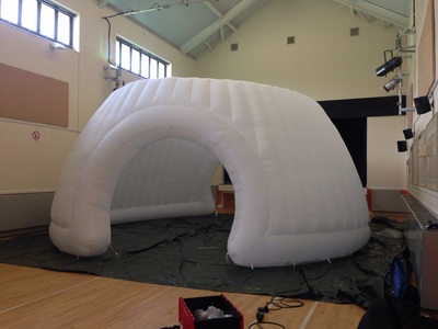 Testing space for industrial inflatable